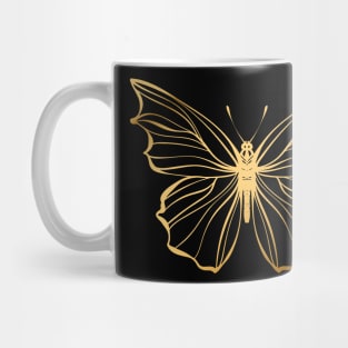 Gold Butterfly Mug